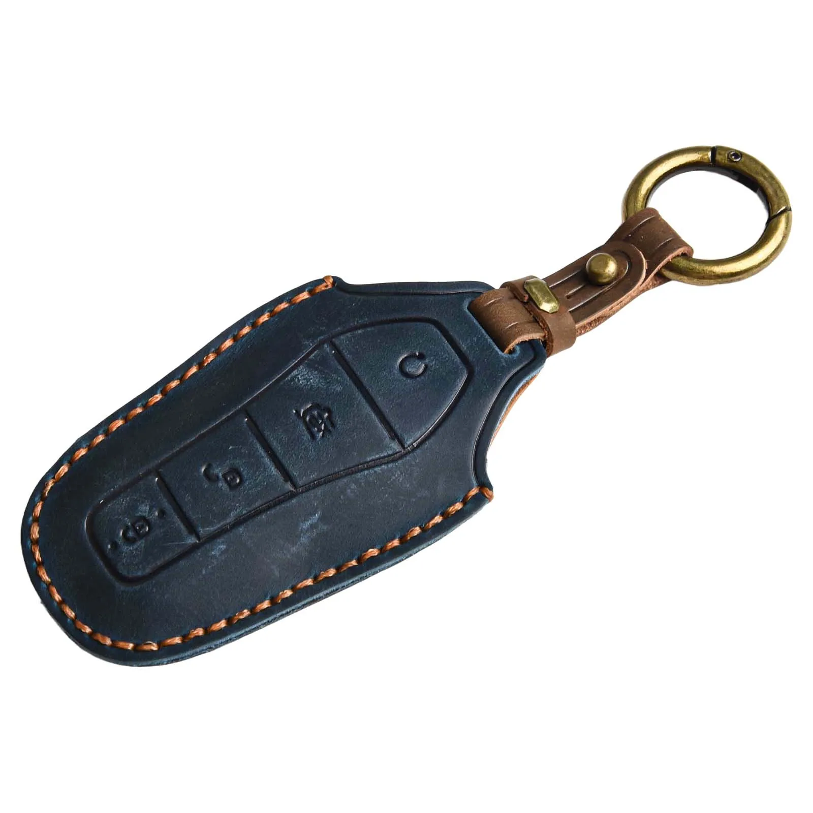 Sleek Leather Key Fob Case Shell Fob Cover with Accurate Button Position for BYD Atto 3 Han EV Dolphin 4 Buttons