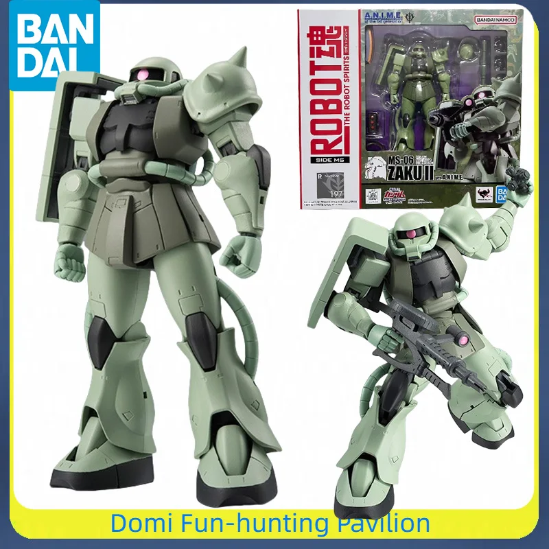 

Bandai Original THE ROBOT SPIRITS Mobile Suit Gundam Anime Figure MS-06F Zaku II Ver. A.N.I.M.E. Movable Model Finished Toys