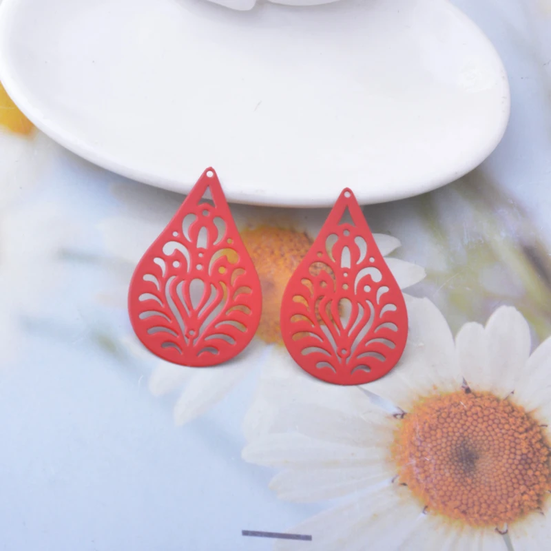 30 Stück AB8010 Messing-Blumenanhänger, bunte Charms für DIY-Schmuckherstellung von Ohrringen – Detail 8