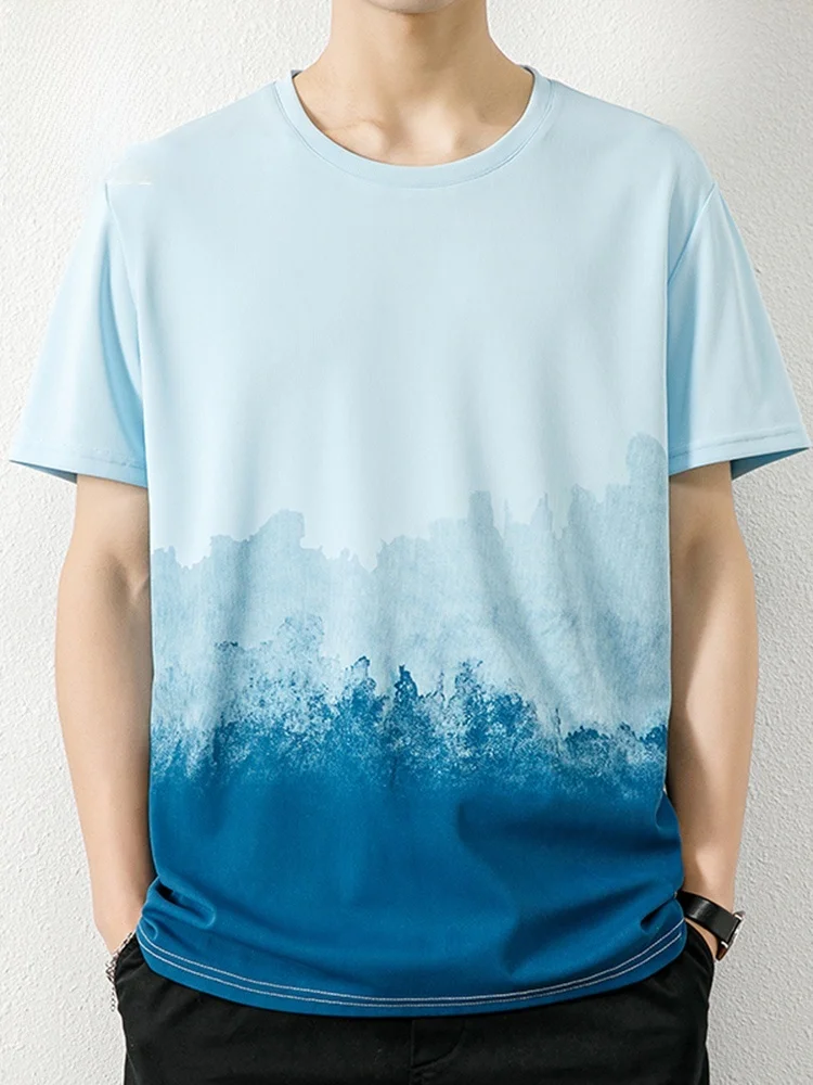 

Мужская летняя футболка Adient Ort Sve T-shirt, новая модная модель, с круглым вырезом, охлаждающая, свободного кроя, из полиэстера, не мнется.