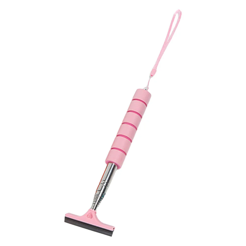 Car Telescopic Wipers Window Cleaner Rear View Mirror Long Handle Windshield Squeegee Pink