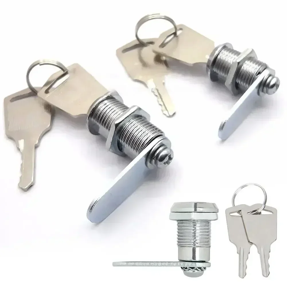 Cabinet Lock Small Drawer Lock Mailbox Lock 12mm With Closing Lever Fixing Nut Silver Zinc Alloy For Tool Cabinet Drawer Mailbox