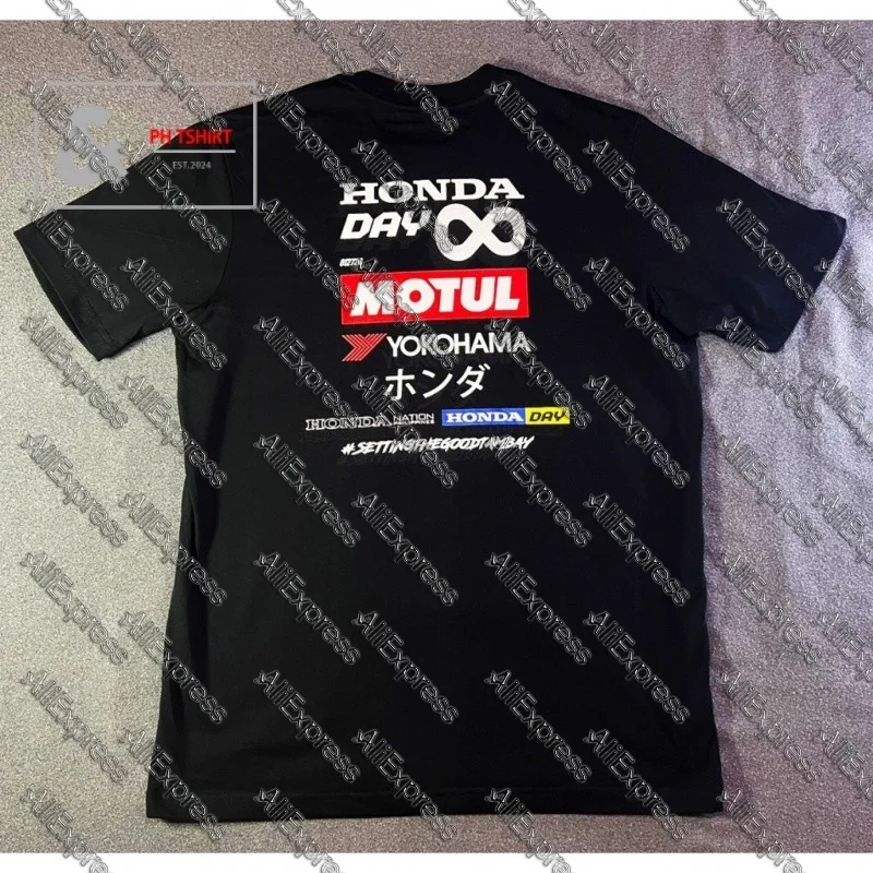 

Летняя футболка унисекс Honda, модификация автомобиля, мотоцикла, тренд по бездорожью, универсальный гоночный топ с короткими рукавами для мужчин и женщин