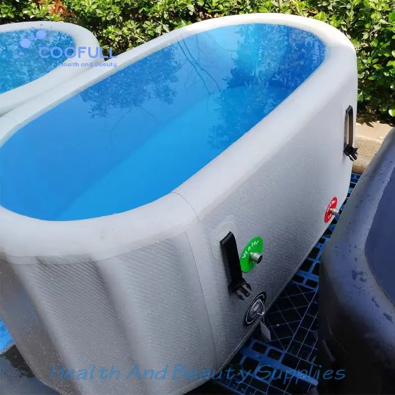Coofull Factory Cheap Inflatable Cold Immersion Bathtub Ultra Portable Ice Bucket Swimming Pool Ice Bath for Sports Restoration