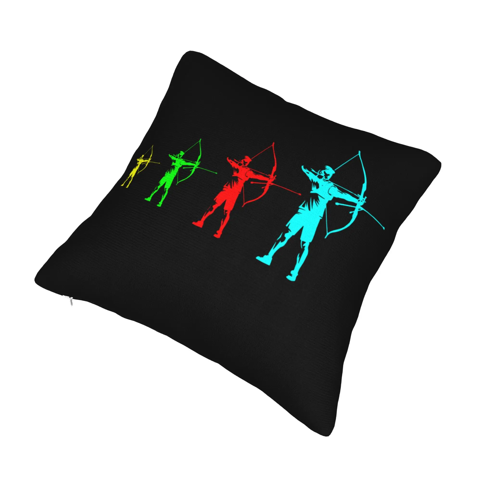 Luxury Archery Sport Cushion Cover 40x40cm Soft Archer Bow Hunting Lover Throw Pillow for Car Square Pillowcase Home Decor