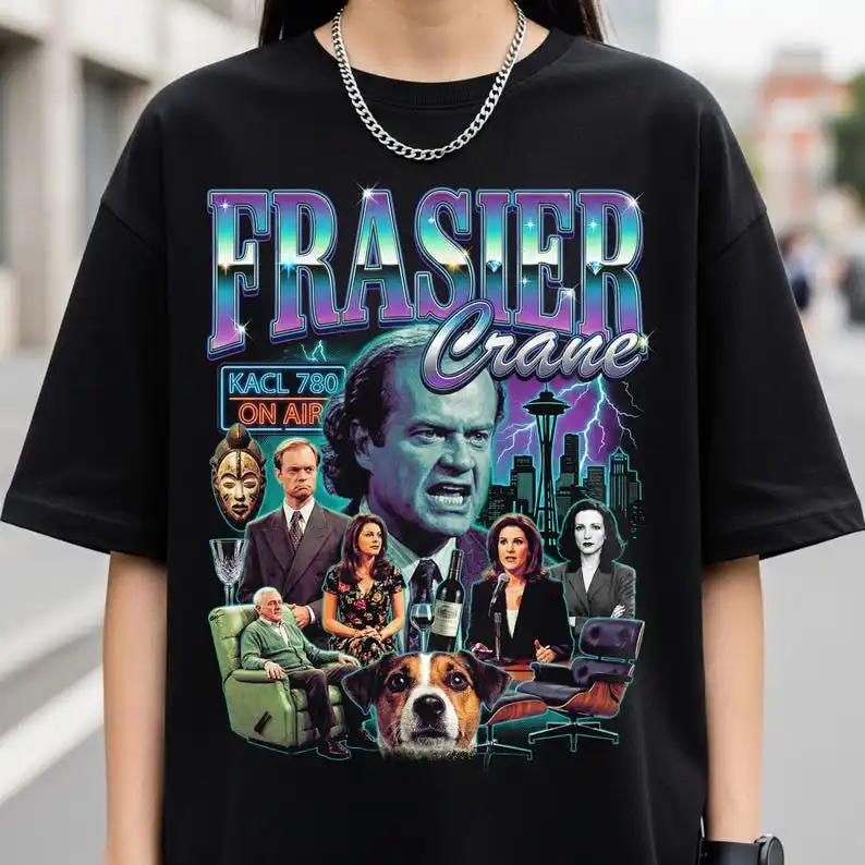 Frasier Crane Shirt, Retro 90s TV Show Sweatshirt, Niles Crane Fan Gift, Kelsey Grammer Shirt, Classic Sitcom Clothing