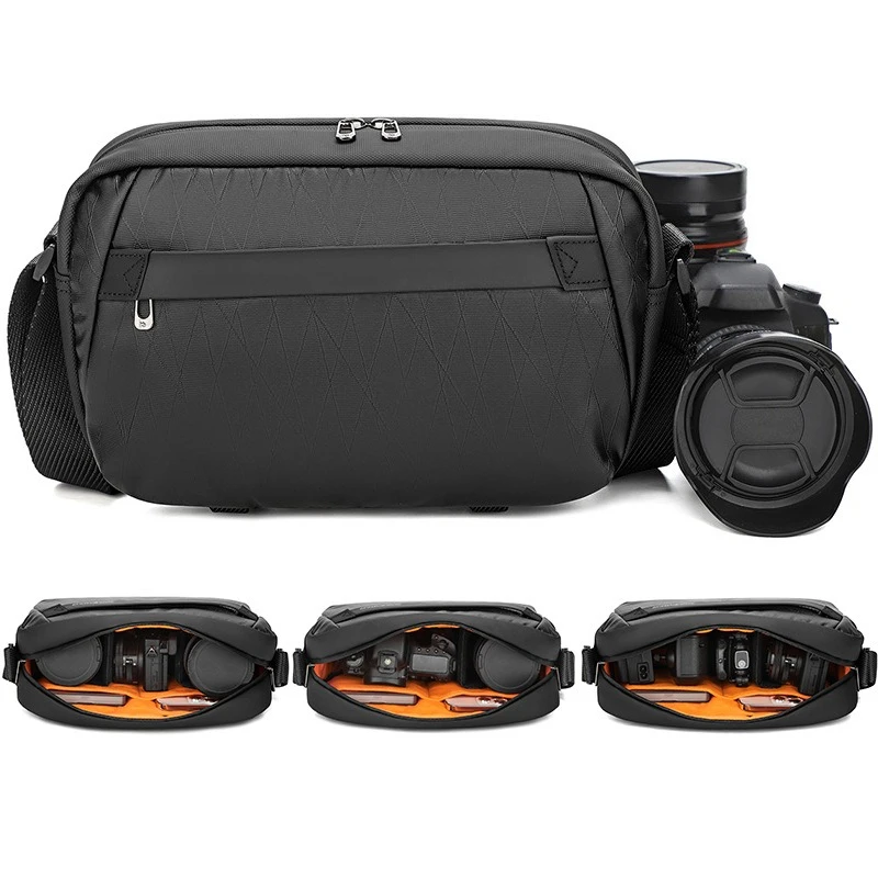 Men's 2025 winter new product messenger bag men's storage digital camera set camera bag SLR portable