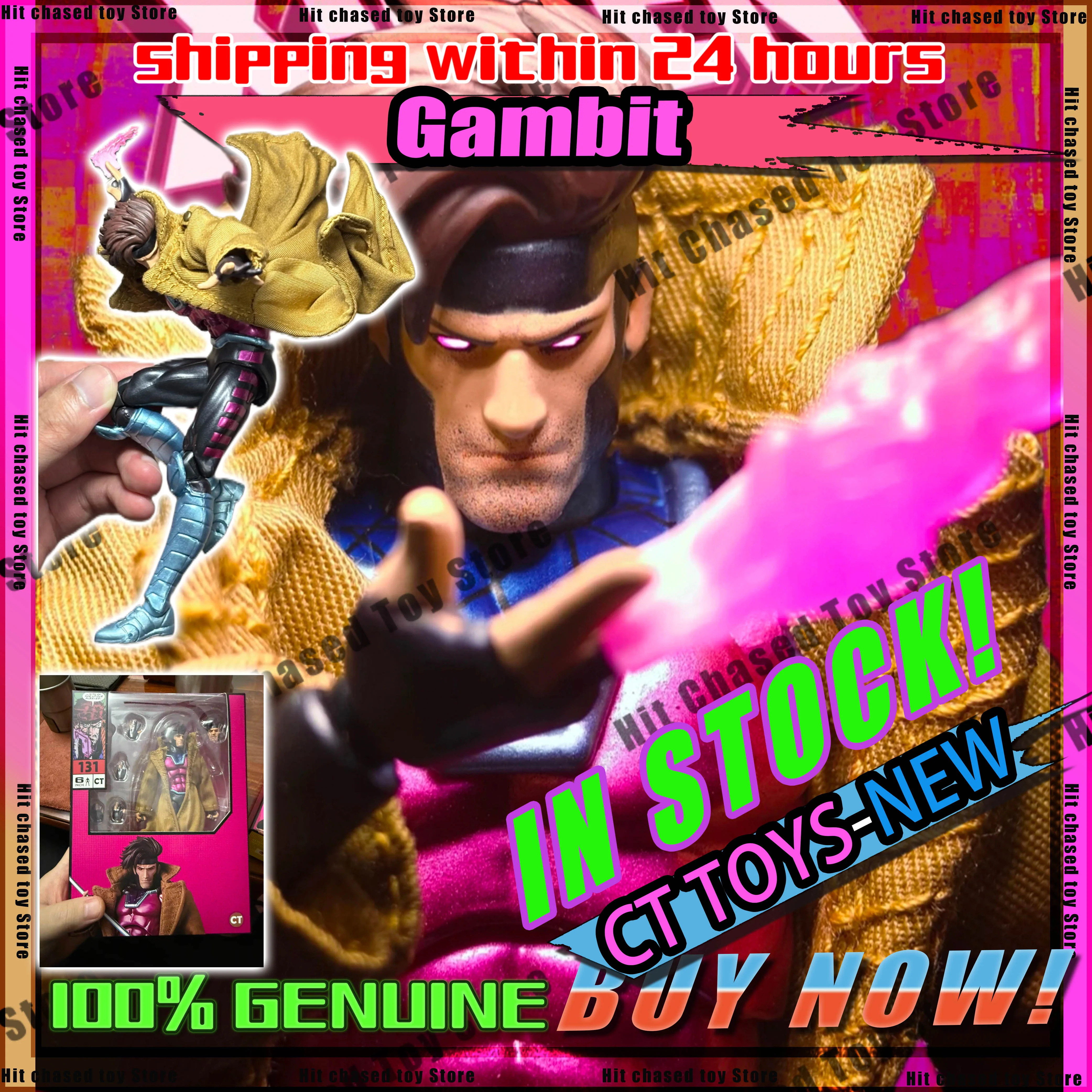متوفر في المخزون Ct Toys Gambit Mafex 131 X-Men عمل الشكل SHF أنيمي الشكل تمثال تمثال حقيقي نموذج هدايا مخصصة اللعب