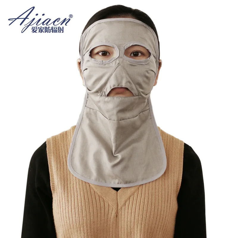 Maschera protettiva lunga in fibra d'argento Maschera di protezione dalle radiazioni elettromagnetiche Radiazioni anti-computer