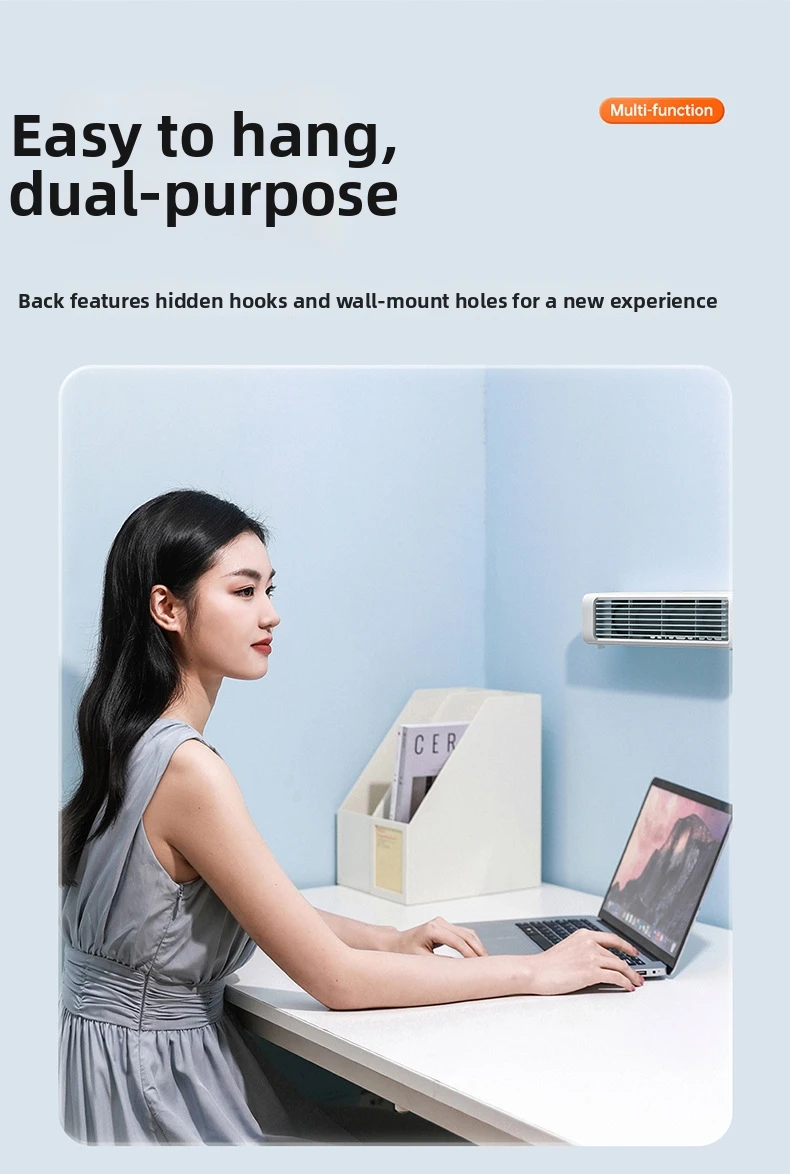 Wireless Bladeless Tower Fan For Office Portable Usb Desktop Cooling_voghion.com