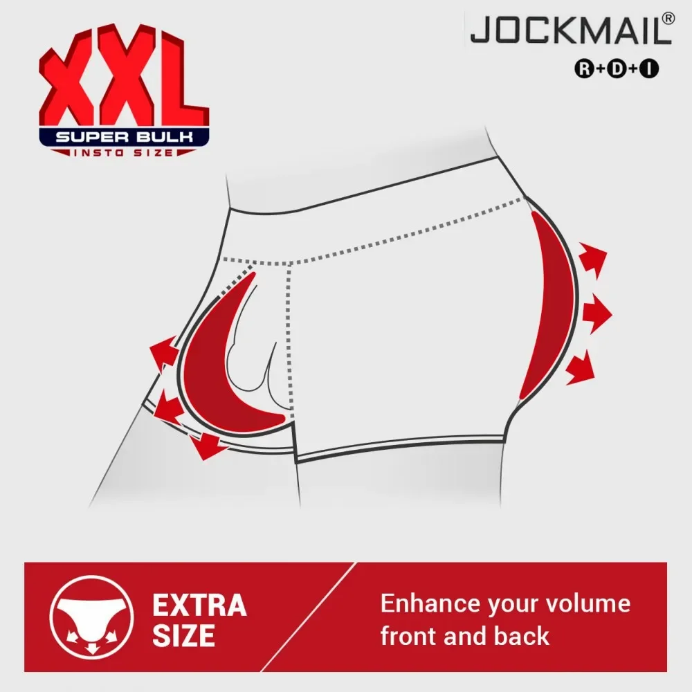 Jockmail 3D Padded Enhance Sexy Underwear Men Briefs shapewear Gay Underwear Push Up butt lifter Gift Front Back Removable Pad