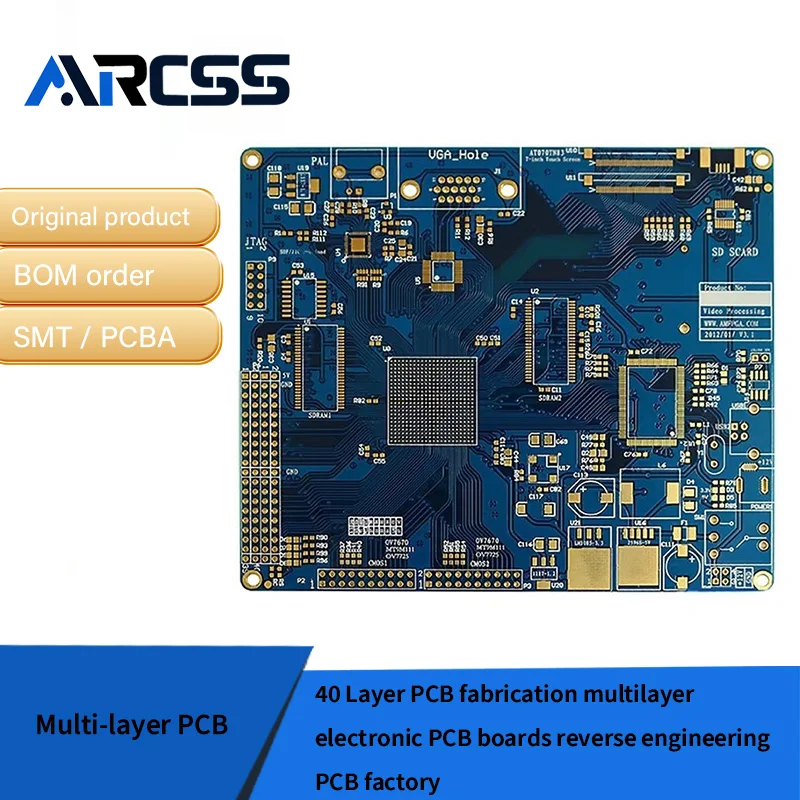 

40-слойная изготовление печатных плат, многослойные электронные печатные платы, обратная инженерная фабрика печатных плат