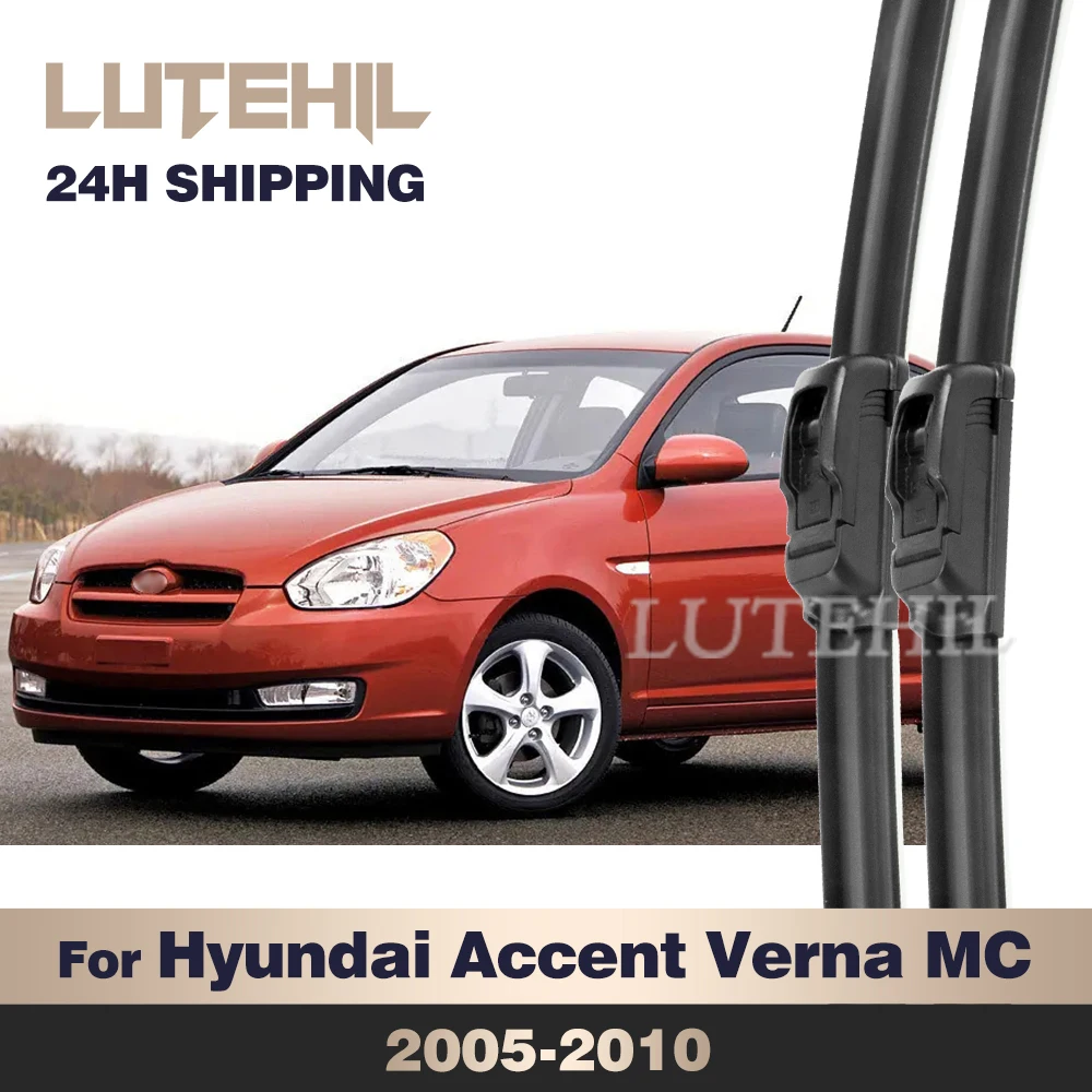 Plumas Limpiaparabrisas Delanteras para Hyundai Accent Verna MC 2005-2010 2006 2007 2008 2009, Cepillo para Parabrisas, 22\"+16\"