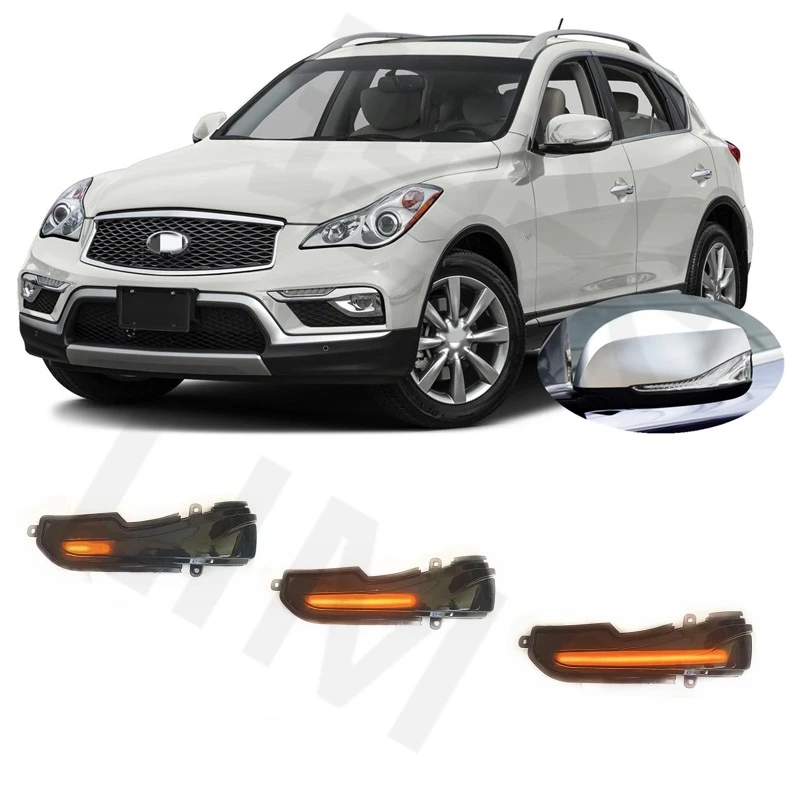 

for Infiniti QX50 J55 2013 2014 2015 2016 2017 2018 2019 Sequential LED Dynamic Indicator Side Mirror Turn Light Signal