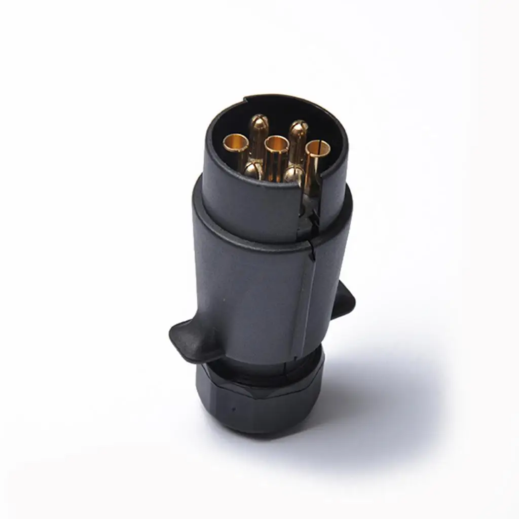 

Dolity 7-контактный разъем для прицепа, адаптер для буксировочной проводки для автофургона