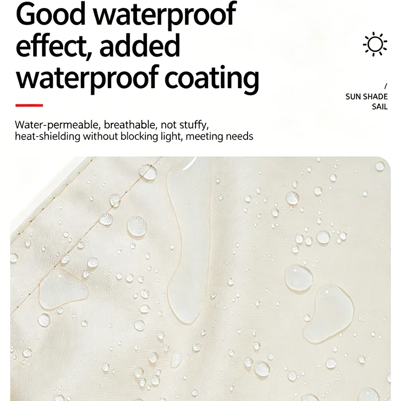Waterproof Sun Shade Sail 2*2 4*4 6*6 3*3*3m Large Sunshade Sail Oxford Cloth Anti-UV Tarp Camping Rain Awning Outdoor Tarpaulin