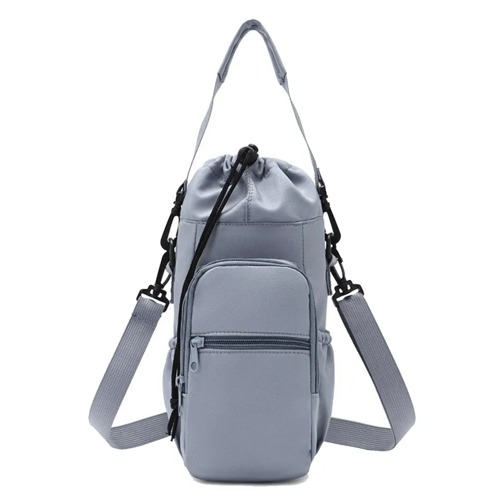 

Adjustable Strap Water Bottle Bag Protective Sleeve Insulated Thermos Bottle Holder with Phone Pocket Crossbody