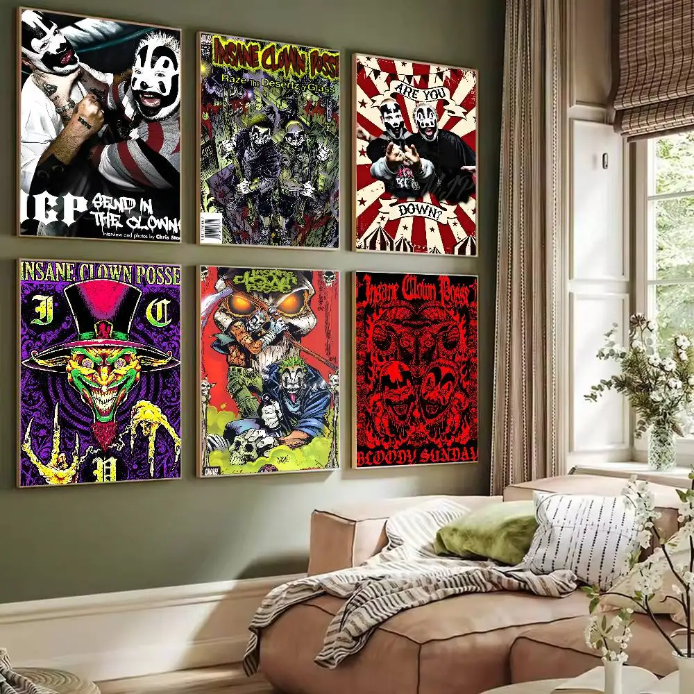 I-Insane Clown Posse Poster  Self-adhesive Art Waterproof Paper Sticker Coffee House Bar Dorm Room Wall Decor