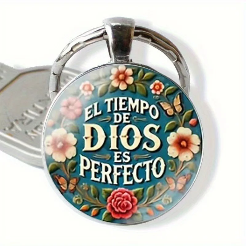 spain keychain Pendant Versatile Jewelry Glass Pendant Alloy Keyring Men and Women Gifts
