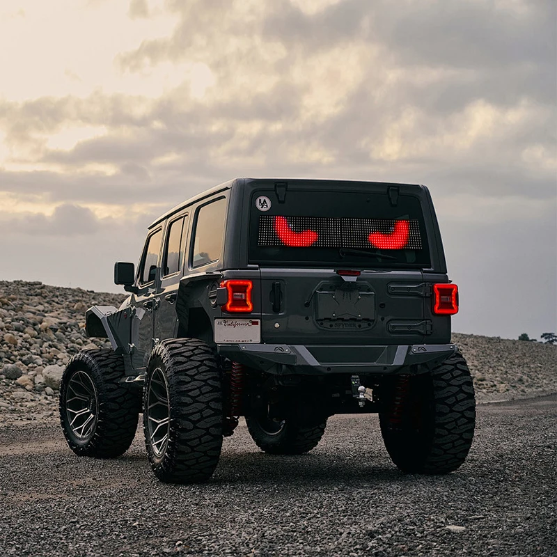 الذكية للبرمجة الشيطان عيون مرنة لوحة ضوء للسيارات APP التحكم عن بعد LED مصفوفة عرض شاشة رسالة التمرير الخفيفة #2