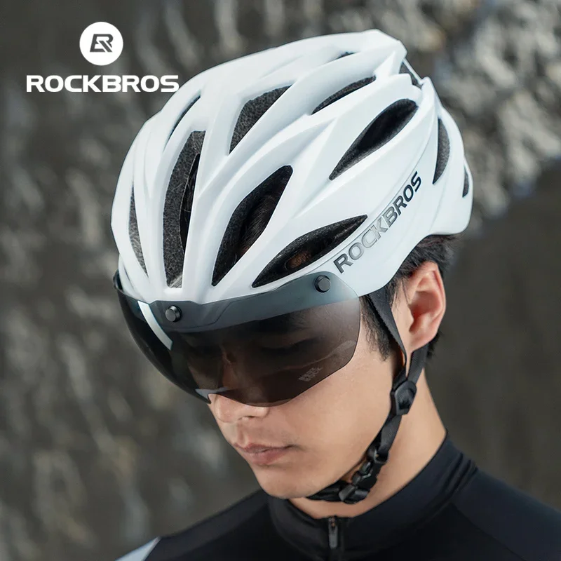 ROCKBROS Bicycle Helmet Cycling Ultralight Adjustable Helmet Electric Scooter Men Women MTB Road Helmet With Magnetic Goggles