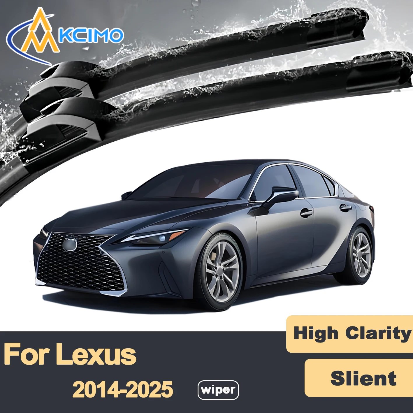 

Premium Rubber Durable Silent Windshield Wiper Blades 2pcs for Lexus IS XE30 2014-2025 Front Wiper Blades Set