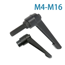 M4 M5 M6 M8 M10 M12 M16 Clamping Lever Machinery Adjustable Handle Locking External Male Thread Knob Alloy Steel