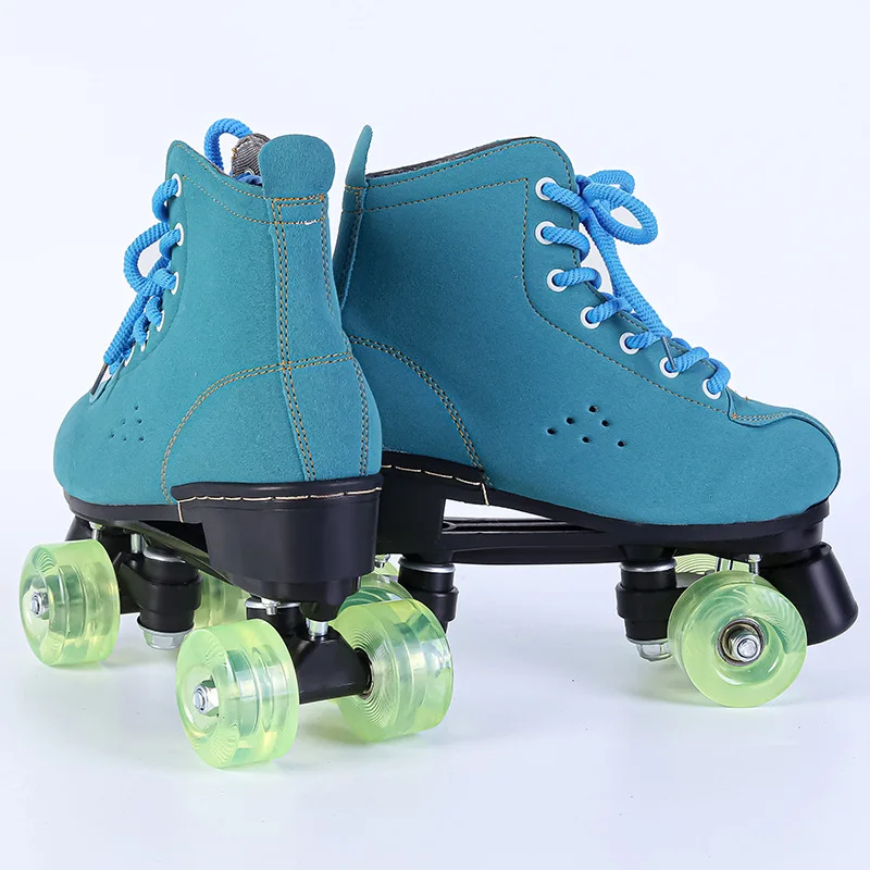 Adult Roller Skates Sliding Quad Sneakers Men Women Skates Beginner 2 Row Children Roller Shoes Patines with 4 Flash Wheels