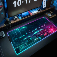 XXL Large PC Gamer Keyboard Desk Mat 900x400 RGB Alienware Gaming Mouse Pad LED Computer Accessories Tapis De Souris Mousepads