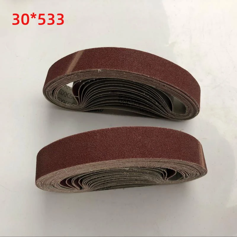 30 * 533 Aluminum Oxide Sand Belt,brown Corundum Ring Shaped Sand Belt,Flat Joint,used for Sand Belt,used for sand belt machines