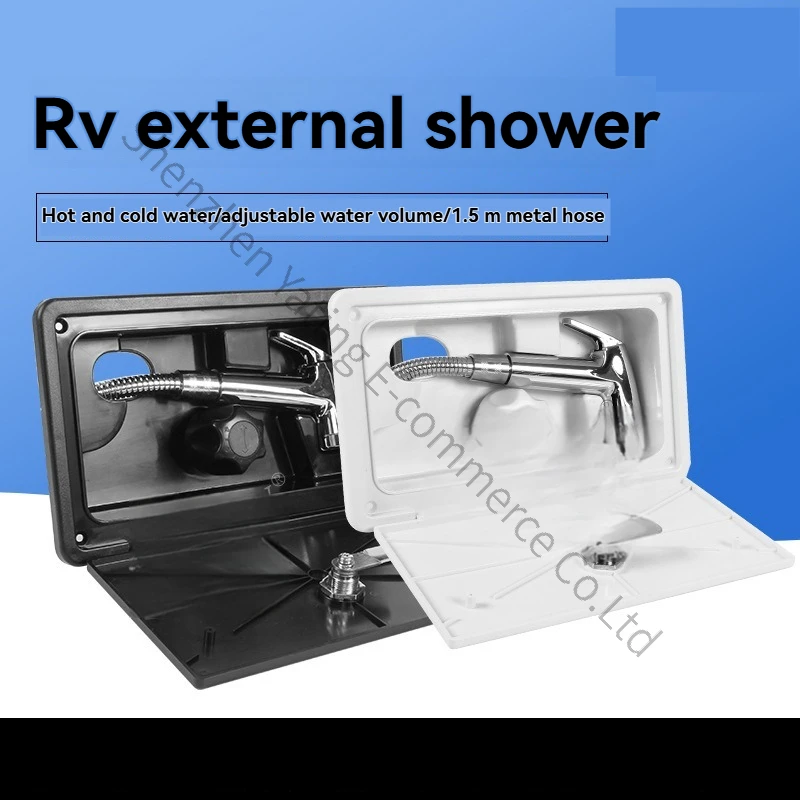 External Shower Box Hot and Cold Switch Shower Head Pull-out  RV  External Shower Box