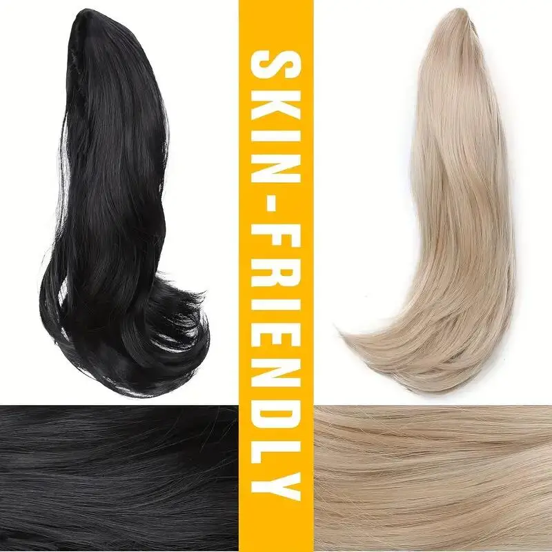 Sintético pônei cauda cabelo extensões para as mulheres, trançando cabelo, resistente ao calor, alta qualidade, onda