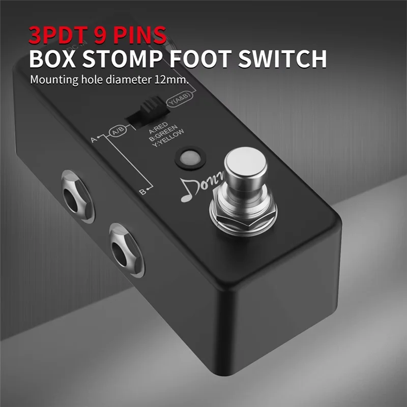 

AS98-20PCS Momentary Guitar Effect Pedal 3PDT Footswitch 9 Pin Latching Stomp Push Button Foot Switch True Bypass Solder Lug