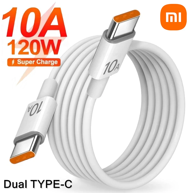 Xiaomi Universal 120W 10A Fast Charger PD Dual USB C To Type C Super Quick Charging Cable High-speed Data Transfer Wire Cord