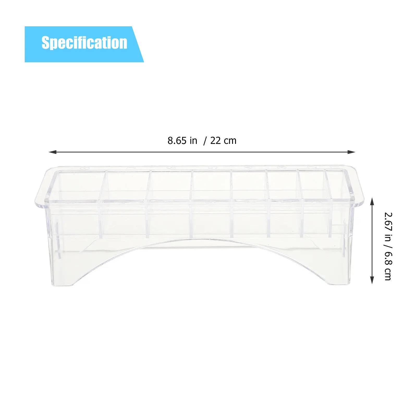 8Pcs Hair Clipper Limit Comb Box Premium Plastic Storage Organizer for Hairdressing Tools Easy Access Quick Retrieval