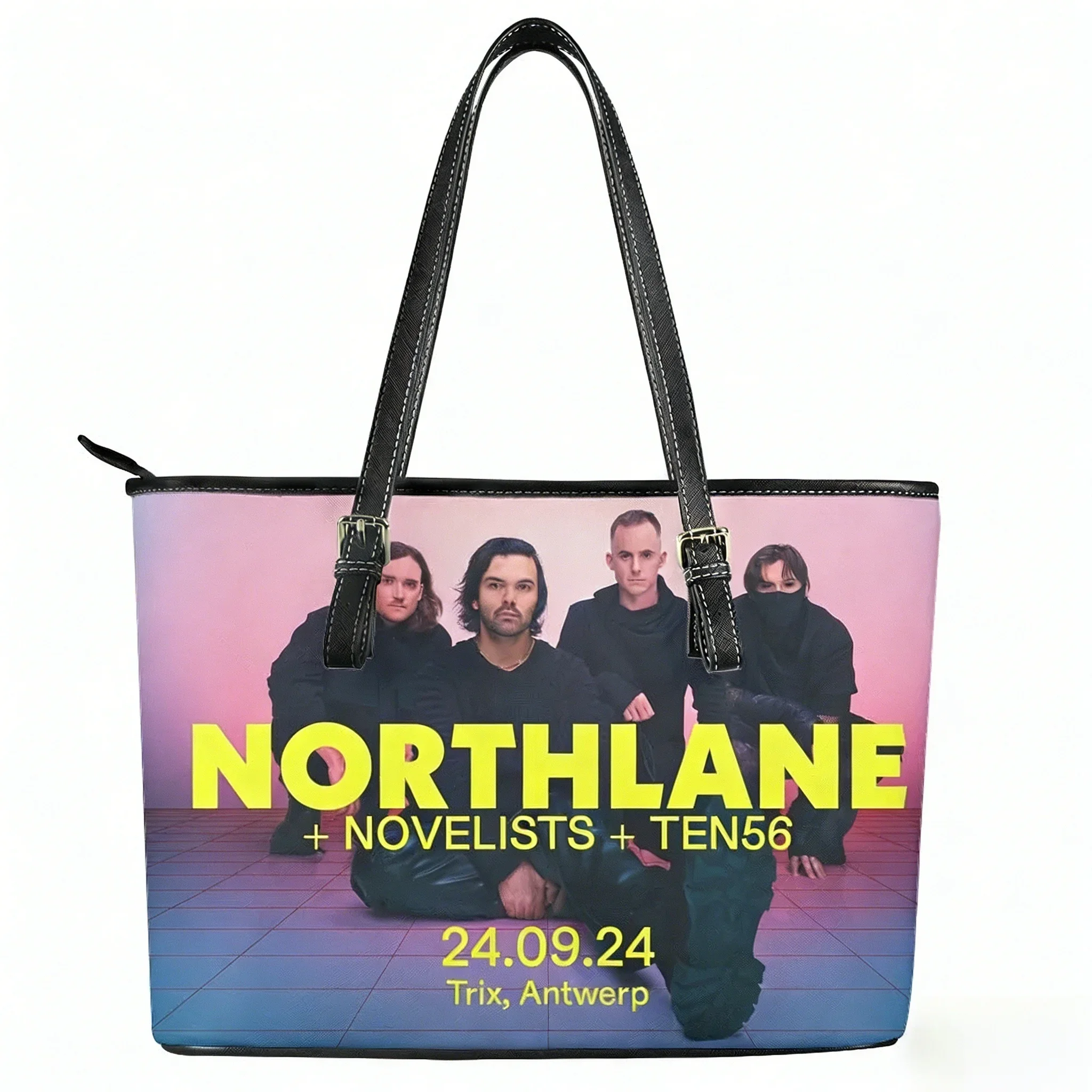 

Northlane Metal band Custom Handbag Womens Mens Personalized Tote Bag Shoulder Bag Business Leather Purse Travel Bag Gift