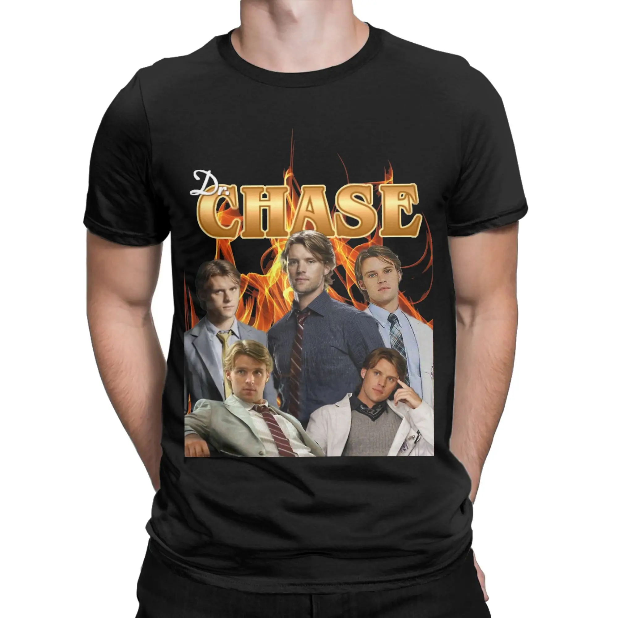 Dr. Robert Chase House MD T-Shirt Men  Fashion 100% Cotton Tees Round Neck Short Sleeve T Shirts Plus Size Clothes