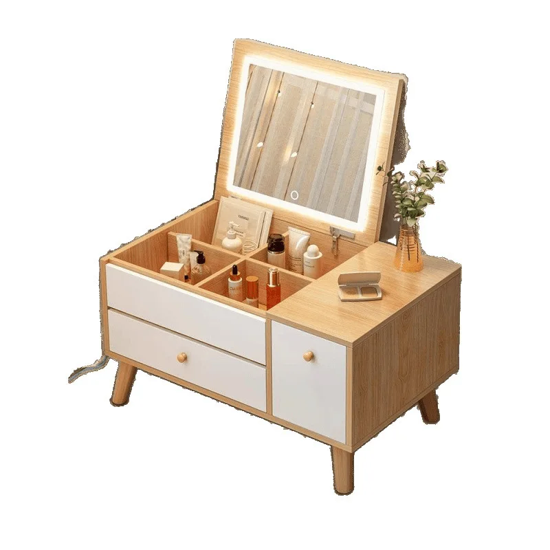 

bay window, dresser, small, makeup table, simple, rental room, locker