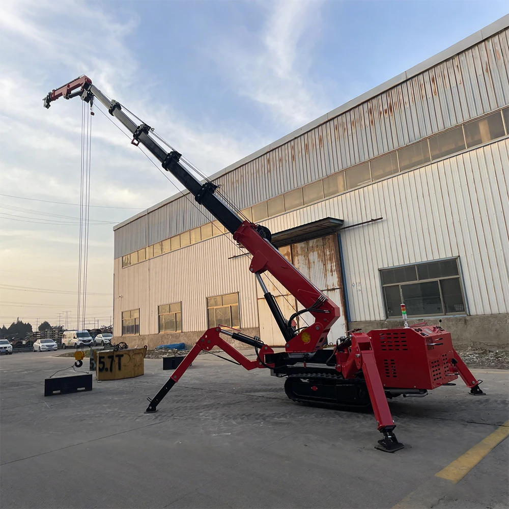 Lifting Equipment Spider Crane Hydraulic Telescopic Small Spider Crane with Fly Jib for Construction Site Material Handling