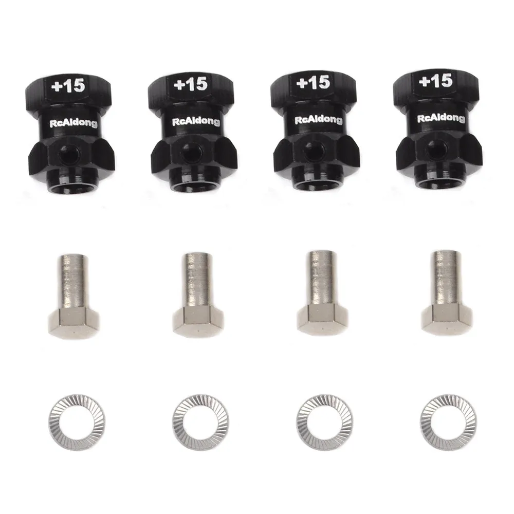 1/10 RC Crawler Car Aluminum 15MM Extension Adaptor Wheel HEX Hub Thick 12MM for Traxxas TRX4 TRX6 Chassis Upgrades Parts