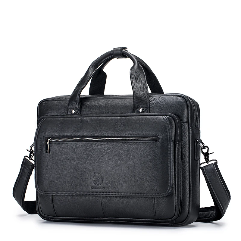 Genuine Leather Men Hard Shell Luxury Vintage Briefcase 16 Inch Office Business Computer Bag