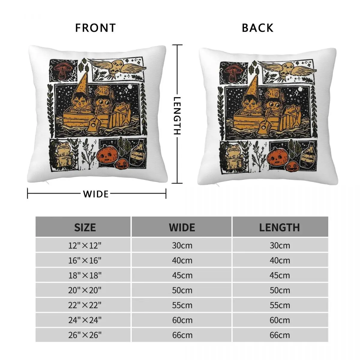 Pottsfield Harvest Don Your Vegetables Square Pillowcase Polyester Linen Velvet Printed Zip Decor Home Cushion Cover 45x45