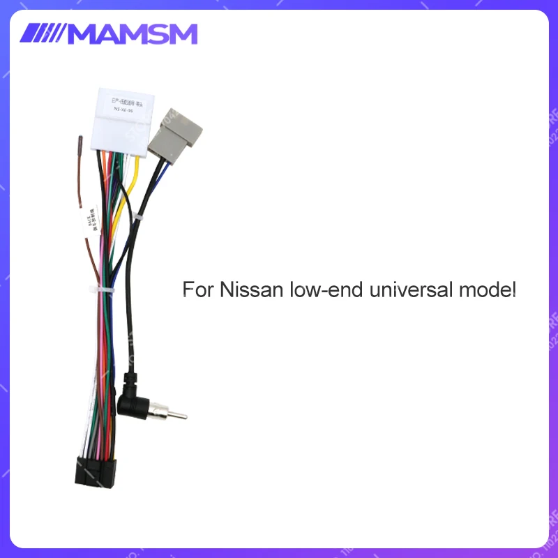 For Nissan low-end universal model ISO Wiring Harness Adapter Car Radio Head Unit Audio 20 Pin Connector For 16 Pin Android