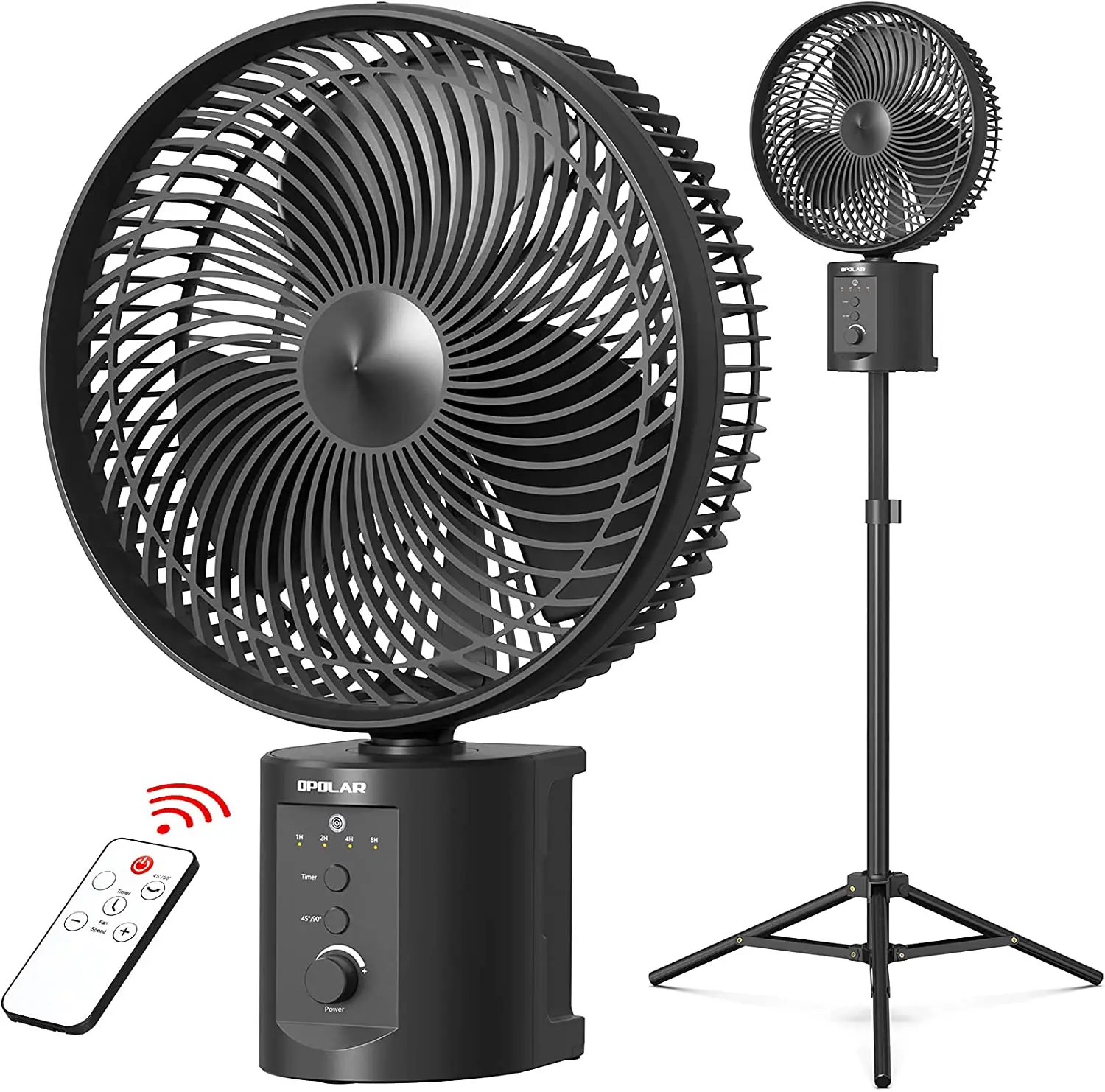 

2-in-1 Folding Fan Portable Recargable Usb Cooler Remote Control Ventilador Portátil para Habitacion Power Bank Desk Floor Camp