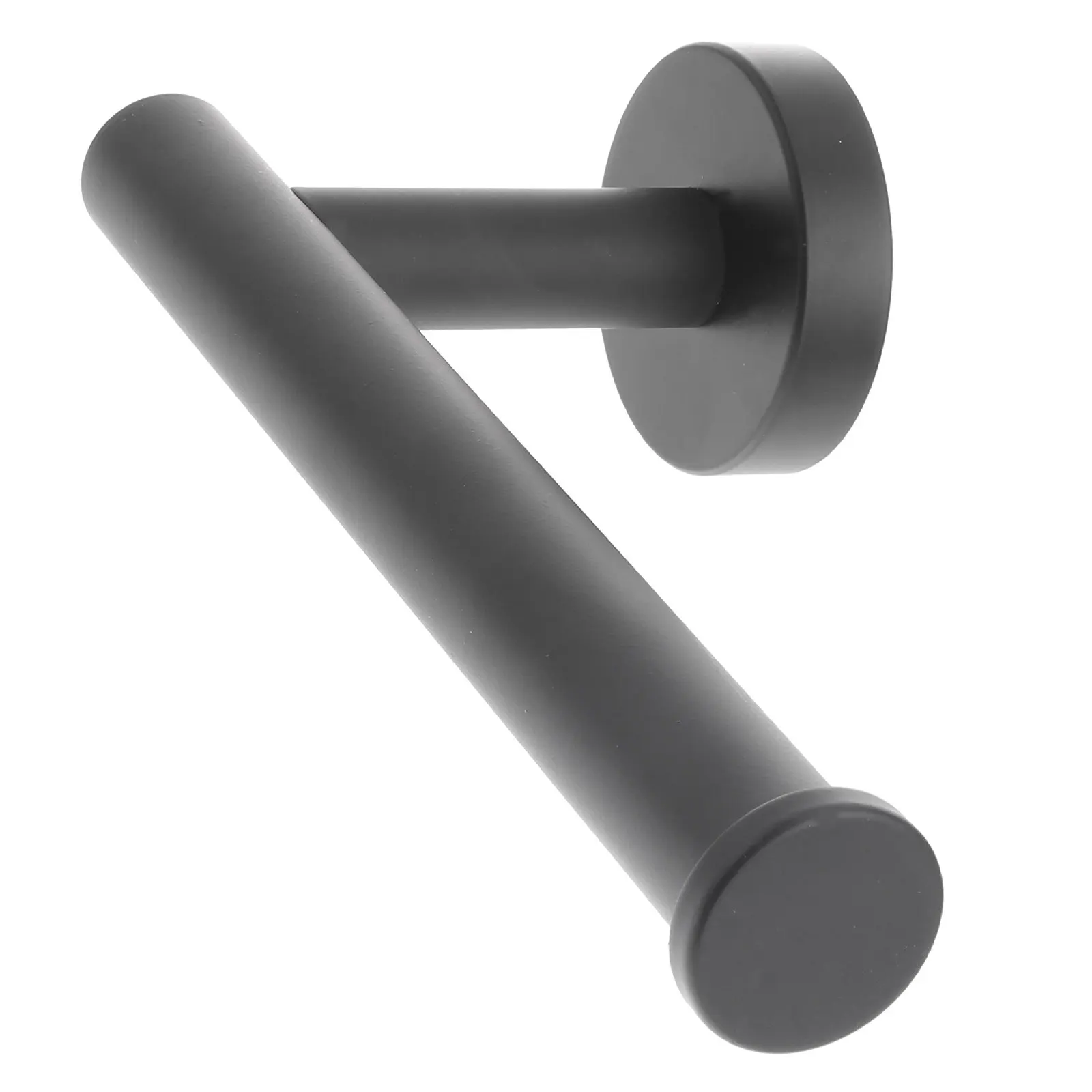 

Durable Stainless Steel Toilet Paper Holder Matte Black Roll Shelf Wall Mount Space Saving Design Home Apartment Use