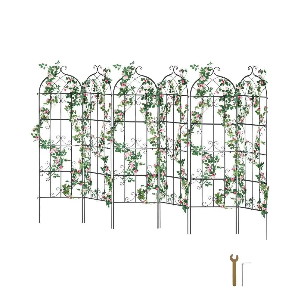 

4-Pack Metal Garden Trellis for climbing Plant Support 71x20 inches Rustproof Design