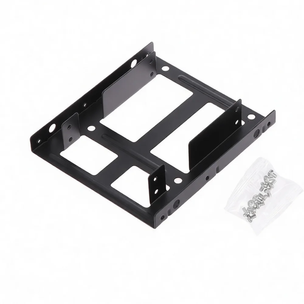 Double Tier Solid State Drive Bracket 2.5 To 3.5 Inch HDD Converter Metal Tray Desktop PC Cabinet Storage Cage Mount
