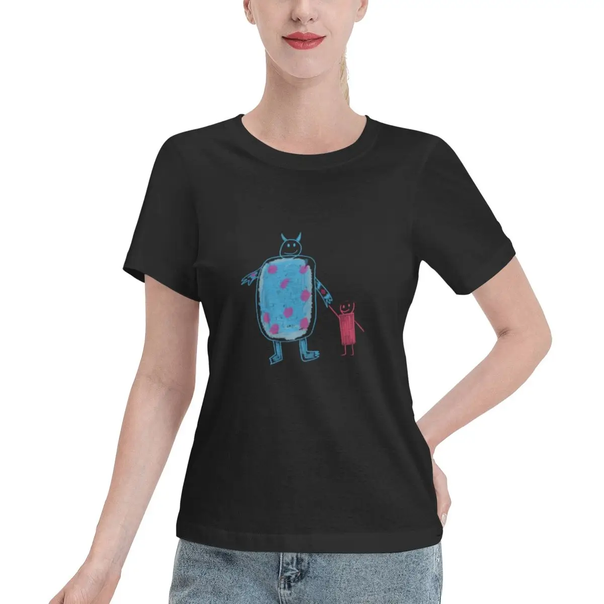Skin Safe Boo Kitty Women's T-shirt Vacation Classic Solid Tee