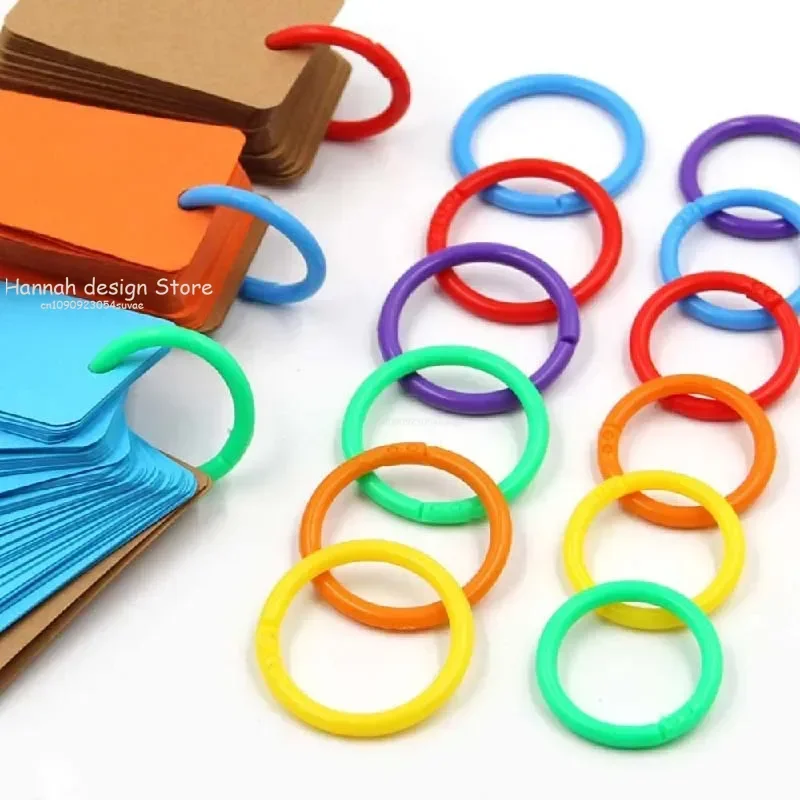 50 pezzi raccoglitore a fogli mobili anello perforatore anello con fibbia raccoglitore per notebook anello in plastica per notebook accessori per ufficio