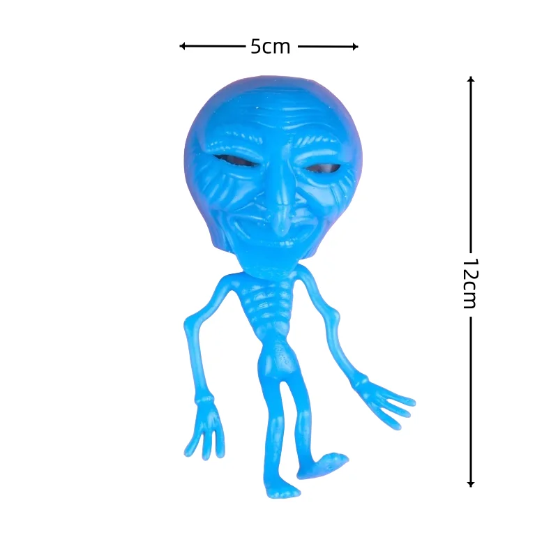 3Pcs Creative Skeleton Alien Kids Halloween Stress Relief Toy Novelty Squeeze Stress Ball for Boys Left Restless Fun Gift